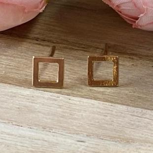 Brincos Quadrado Chapa Pequeno