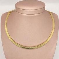 Chocker Ouro Escovado Maciço