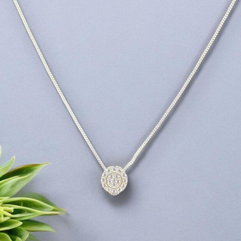 Choker Pingente Cravejado Prata