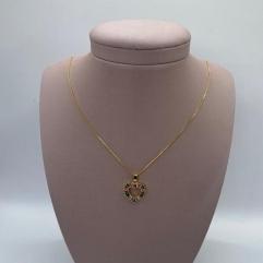 Colar Coração Colorido