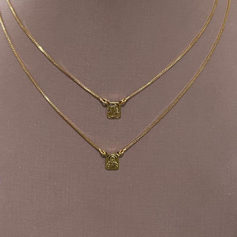 Colar Duplo 2 Medalhas