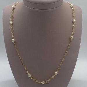 Colar Longo 9 Perolas 60cm