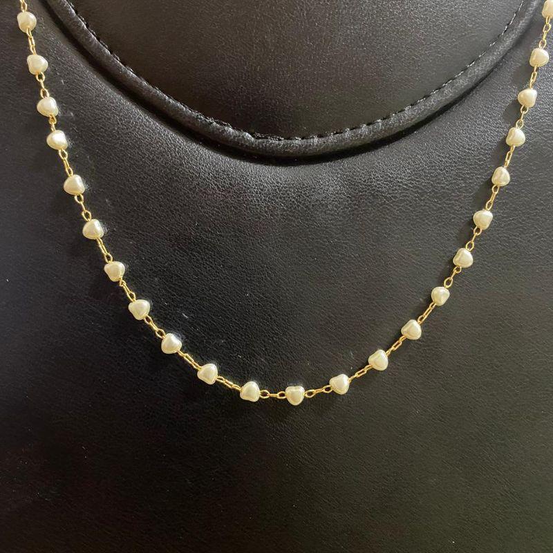 Colar Perola Coração