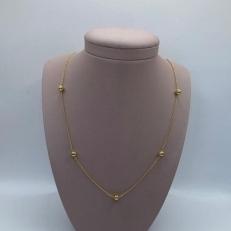 Colar Perolas Douradas