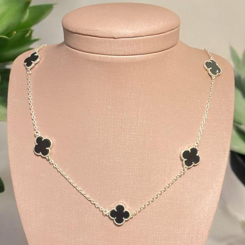 Colar Trevo Negro
