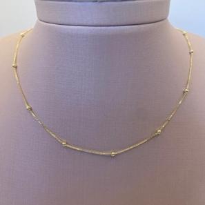 Corrente Bolinhas Douradas