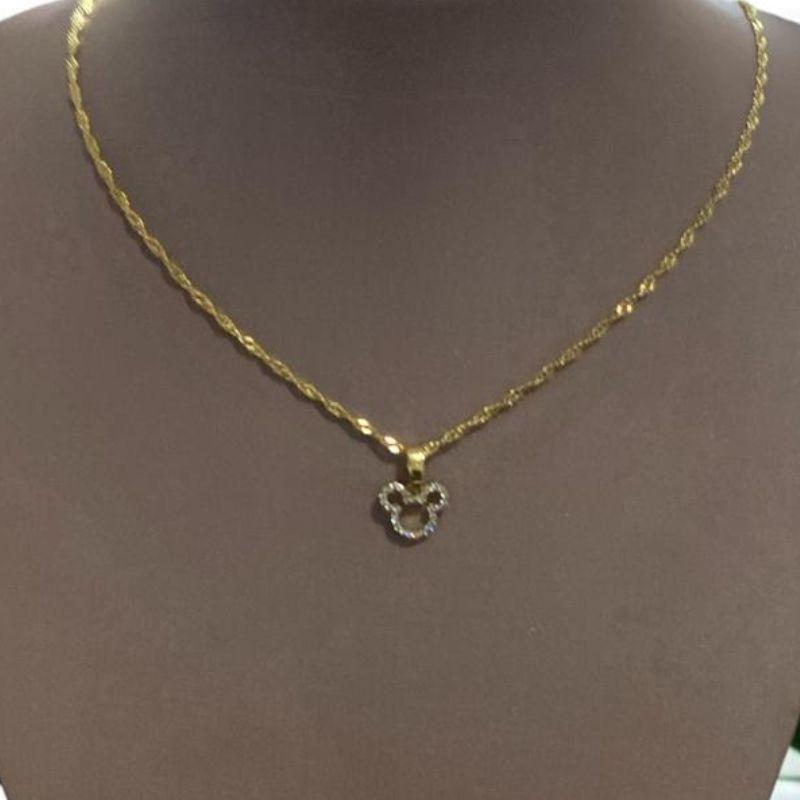 Corrente c/ Pingente Estilo Minie Color