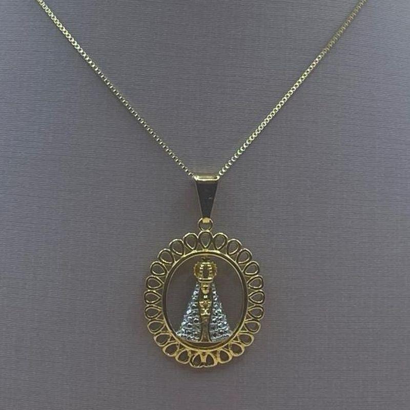 Corrente c/ Pingente Nossa Senhora Rodeada Fios