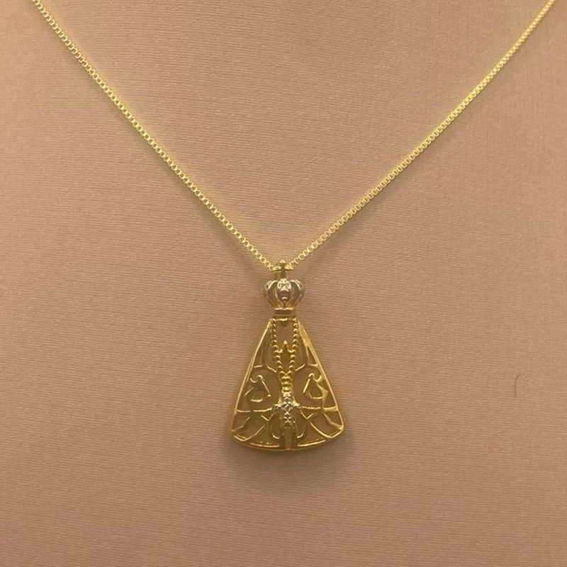 Corrente c/ Pingente Nossa Sra Vazado