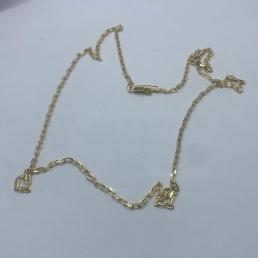 Corrente Cartier Curta Elo 2x5mm Fecho Canhão 70 cm