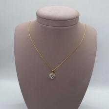 Corrente Coração Pedra Zirconias