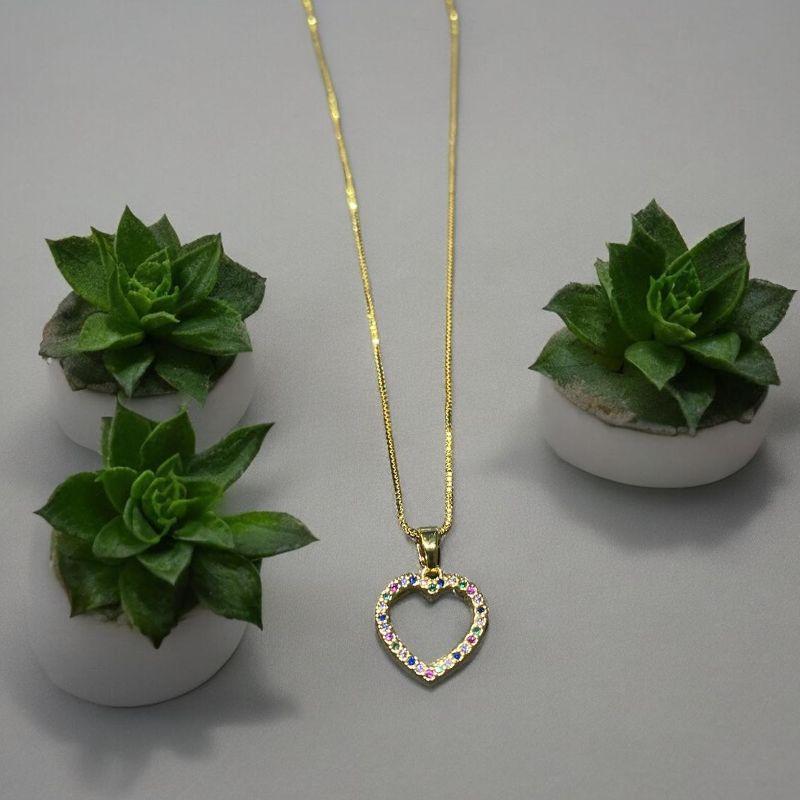 Corrente Coração Pequeno Color
