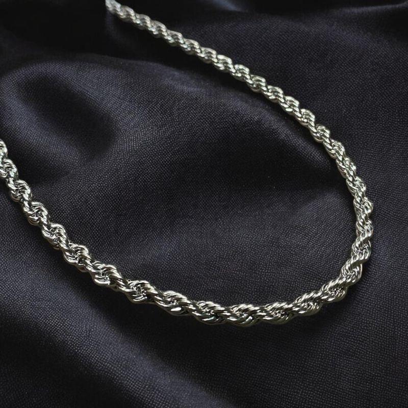 Corrente Cordão Baiano Aço Inox 316L 45cm