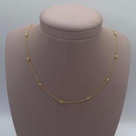 Corrente Gotas Ovais Douradas