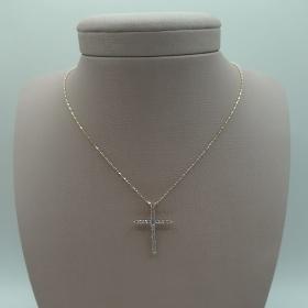 Corrente Pingente Crucifixo Cristais