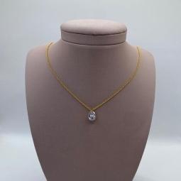 Corrente Pingente Gota Pedra Cravejada