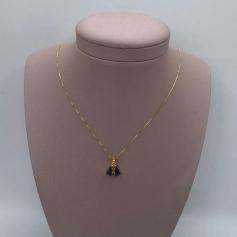 Corrente Pingente Nossa Senhora Azul/Prata