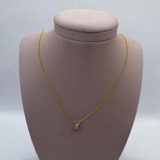 Corrente Pingente Quadrado Pedra Color