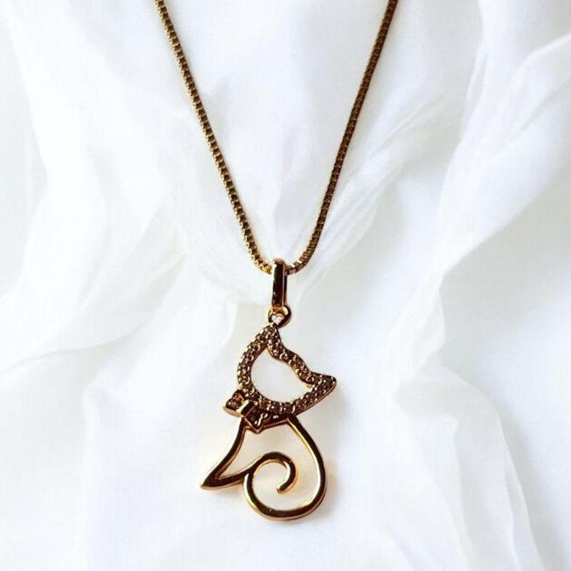 Corrente Veneziana c/ Pingente Gatinho