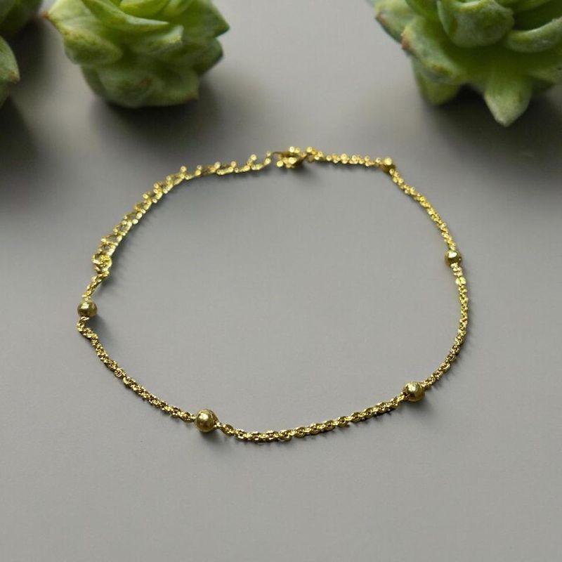 Pulseira Bolinhas Douradas