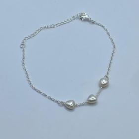 Pulseira Coração Perolado