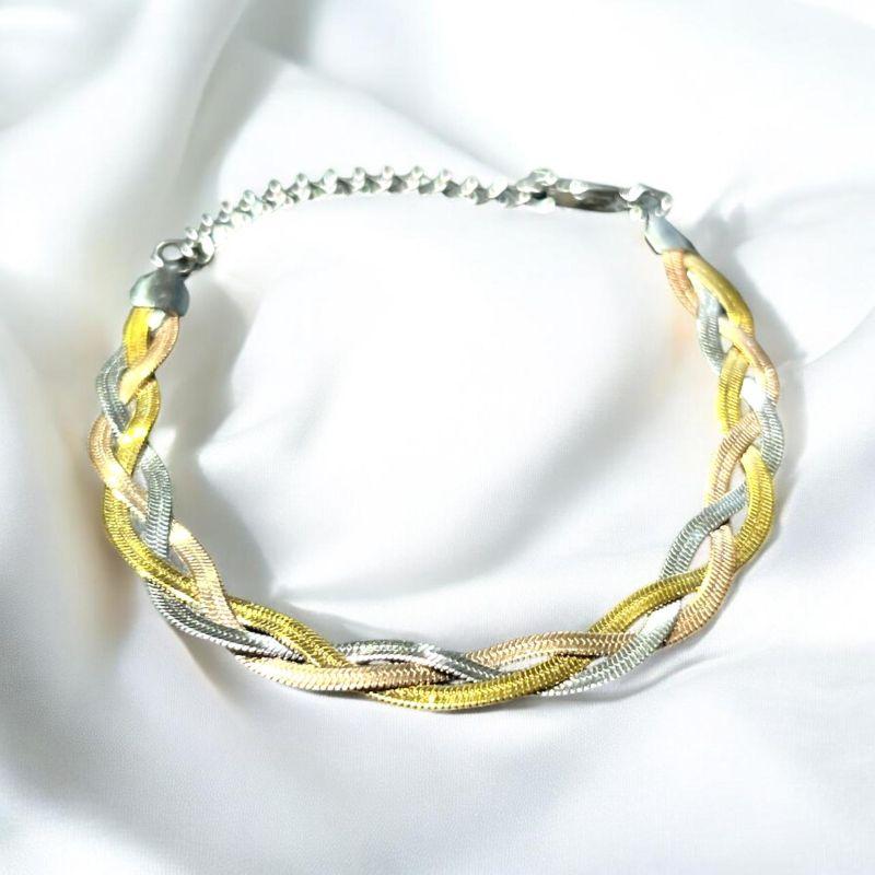 Pulseira Trançada 3 Cores