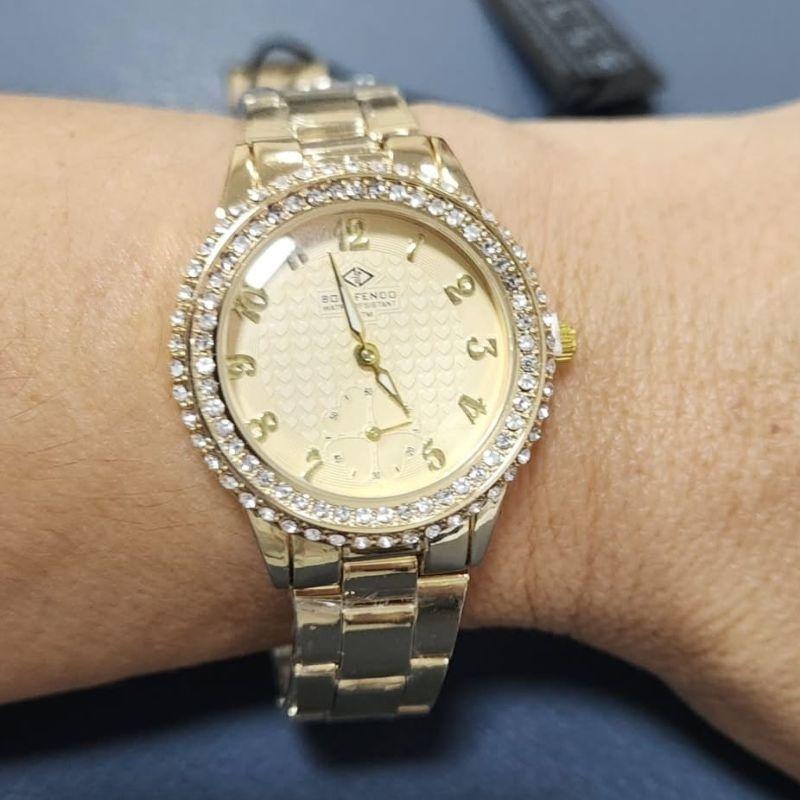 Relógio Redondo c/ Strass