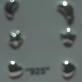 Trio Coração, Estrela e Lua Prata  925