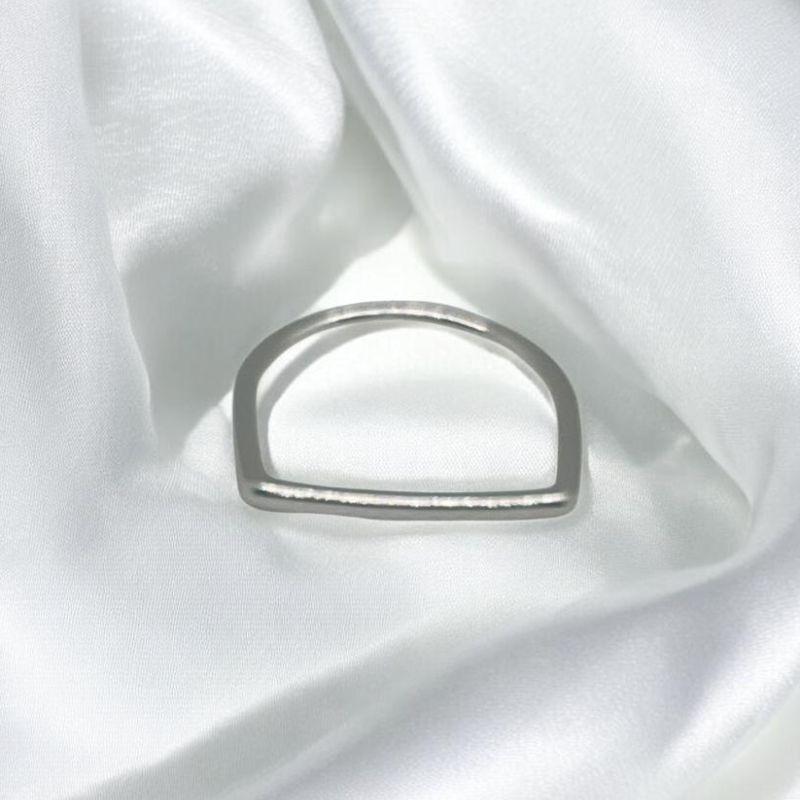 Anel Aliança Reta Prata