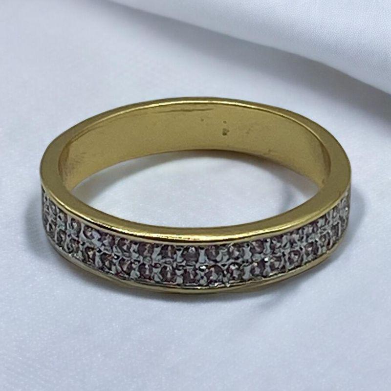 Anel 2 Fileiras de Brilhantes