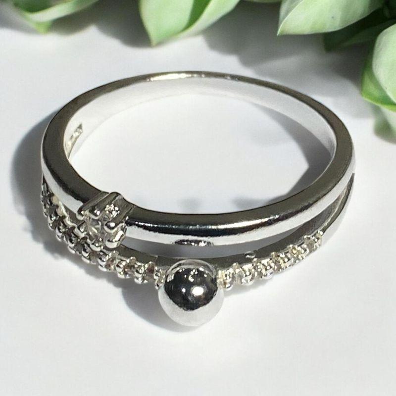 Anel 2 Vias Brilhante e Bola