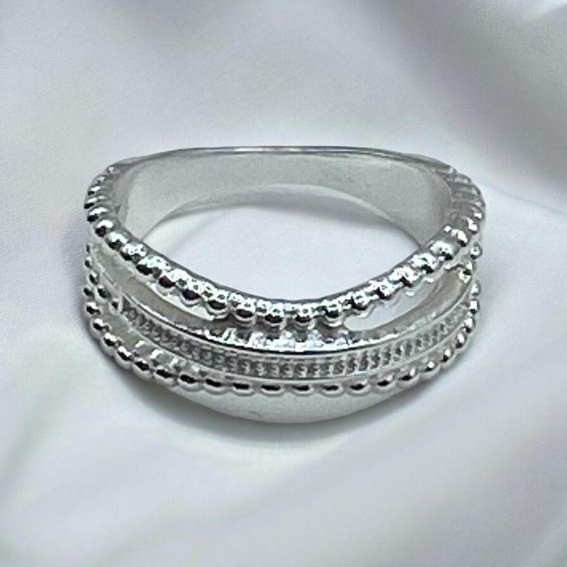 Anel 3 filas Brilhantes