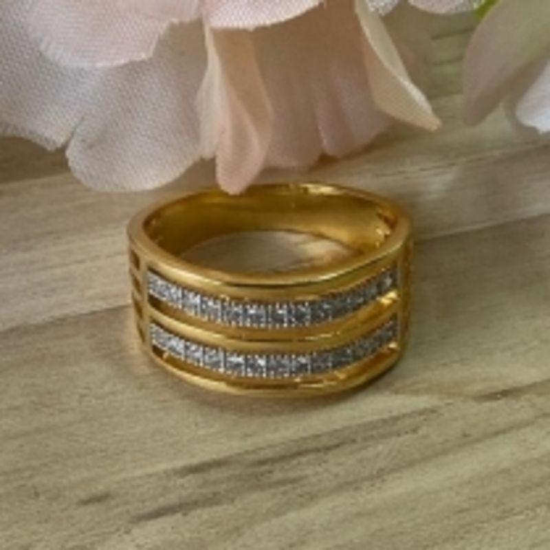 Anel 5 Aros 2 Cravejados