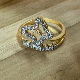 Anel Borboleta  Zirconia