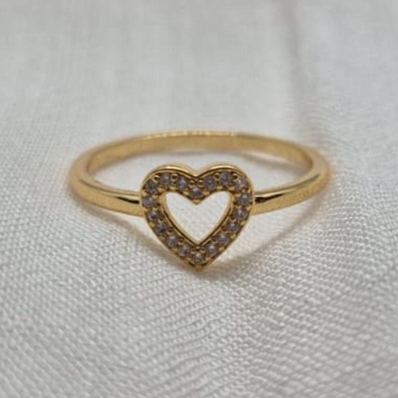 Anel Coração Brilhantes