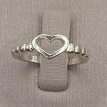 Anel Coração Prata