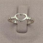 Anel Coração Prata