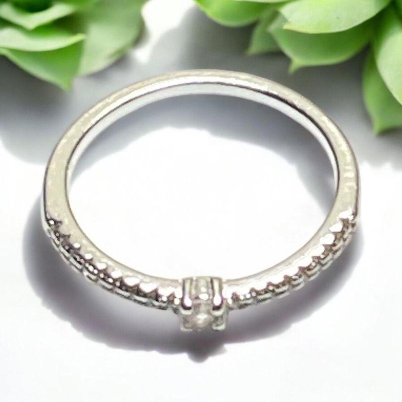 Anel Fino Brilhante Solitario