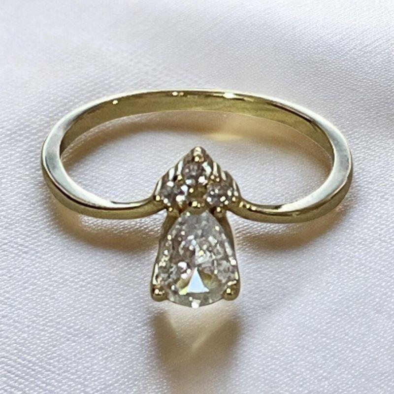 Anel Gota Brilhantes