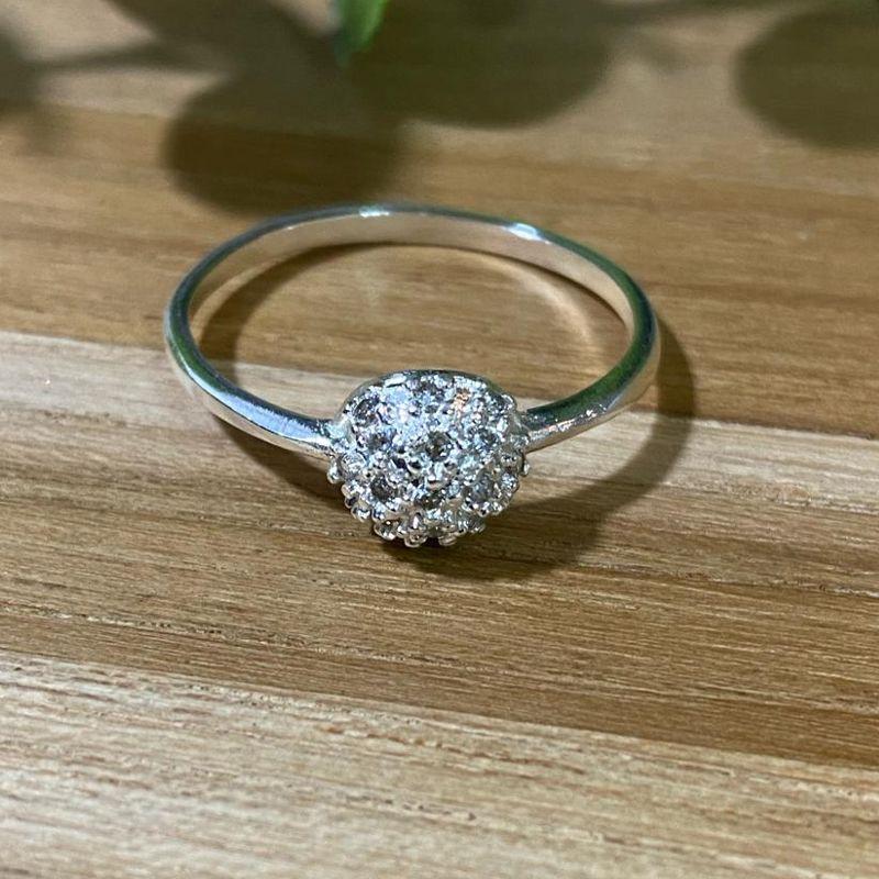 Anel Meia Lua Cravejado em Zircônias