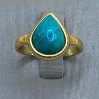 Anel Pedra  Verde Água