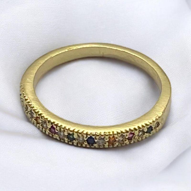 Anel Pedras Coloridas