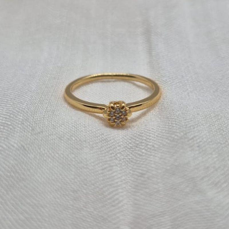 Anel Zircônias Solitario