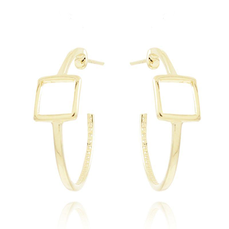 Brinco Argola c/ Quadrado