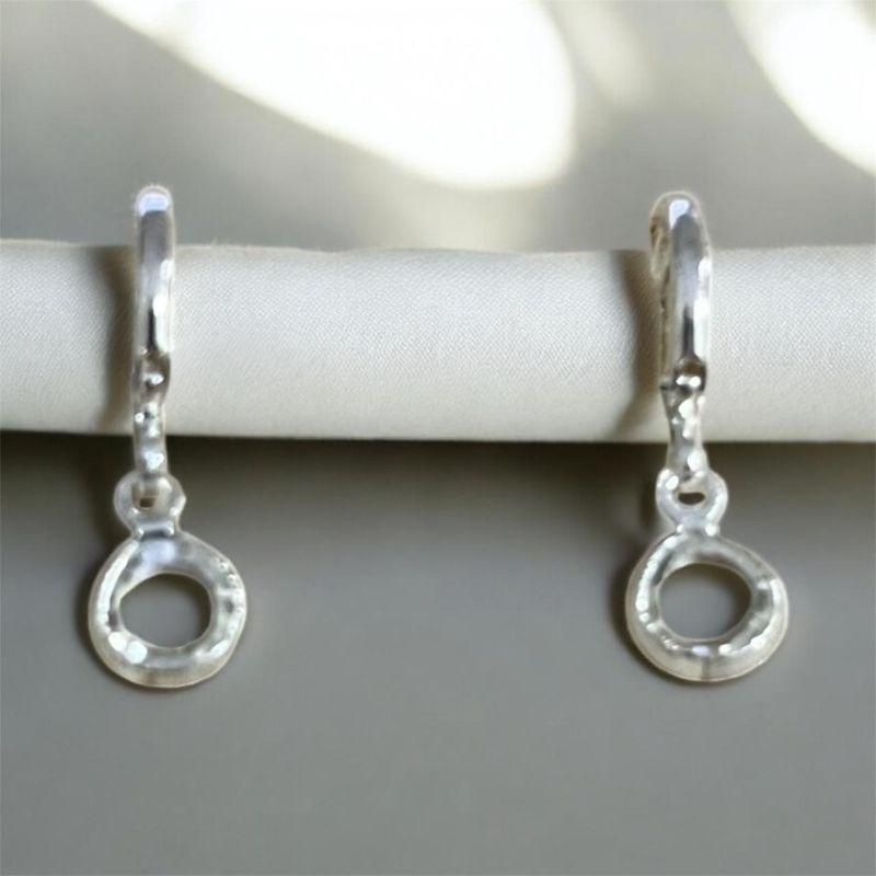 Brinco Tic Tac Pedra Redonda Transparente