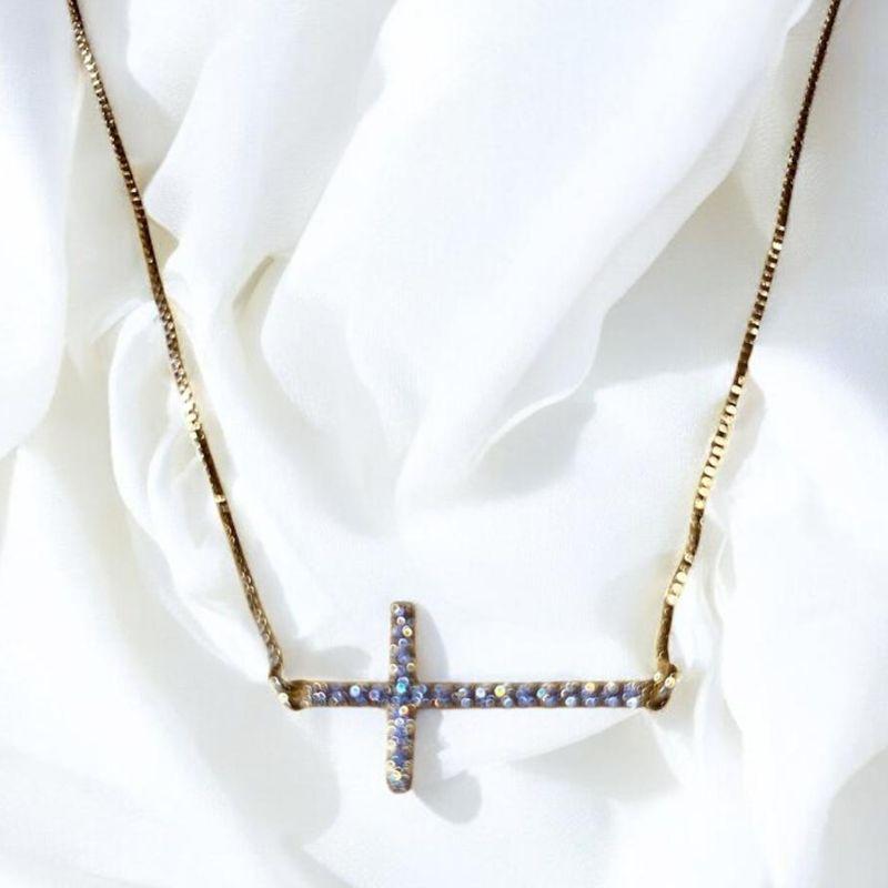 Colar Cruz Horizontal