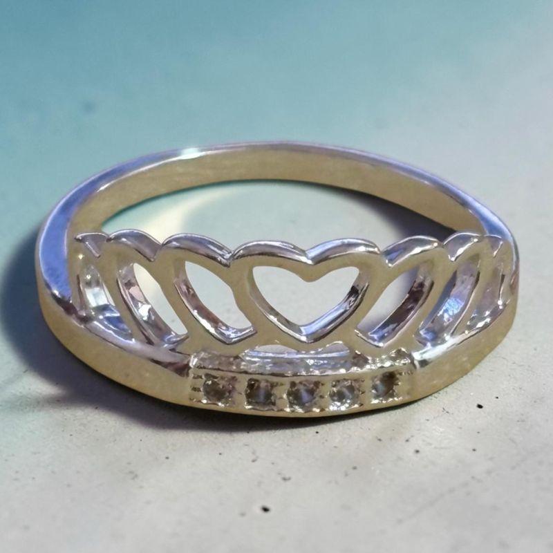 Anel Coroa Corações