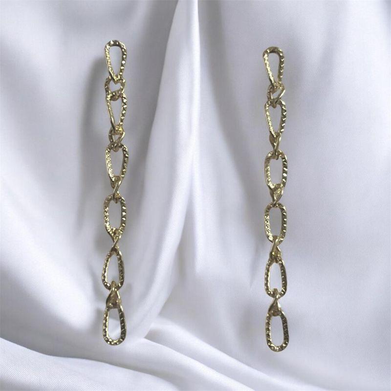 Brinco Malha Elo 1x1 c/ Detalhes Pontilhados