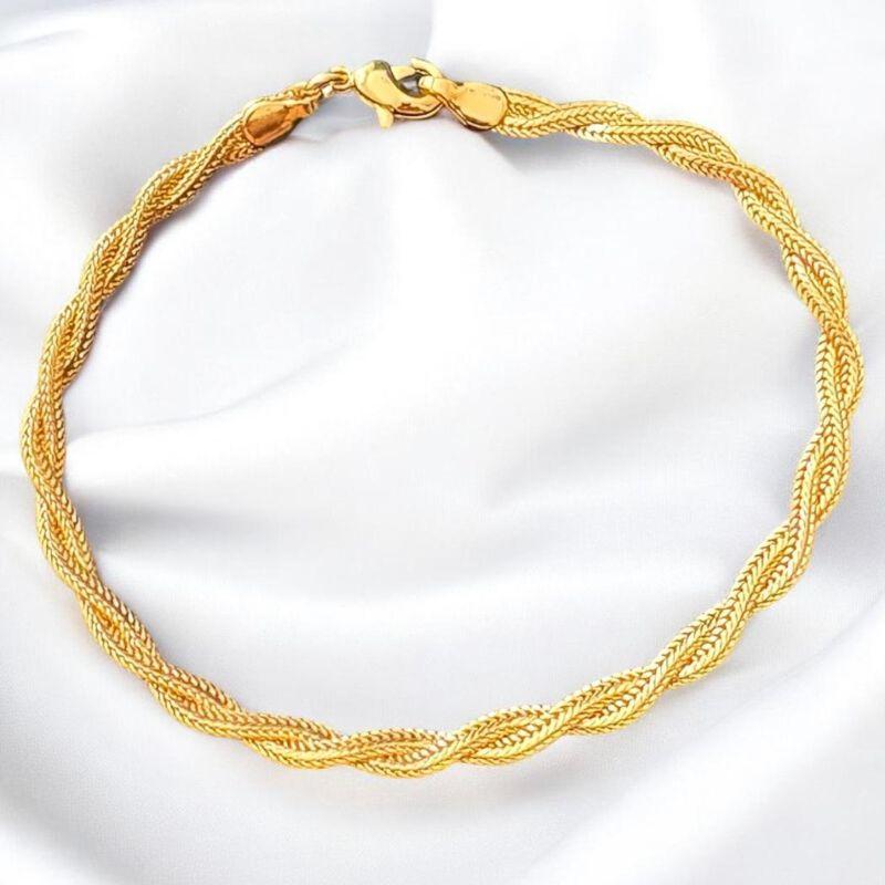 Pulseira Trançada Dois Fios 0,4mm