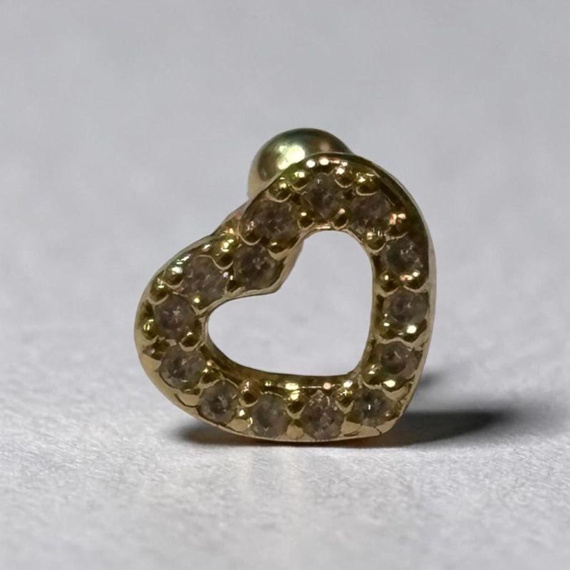 Piercing Coração Brilhantes